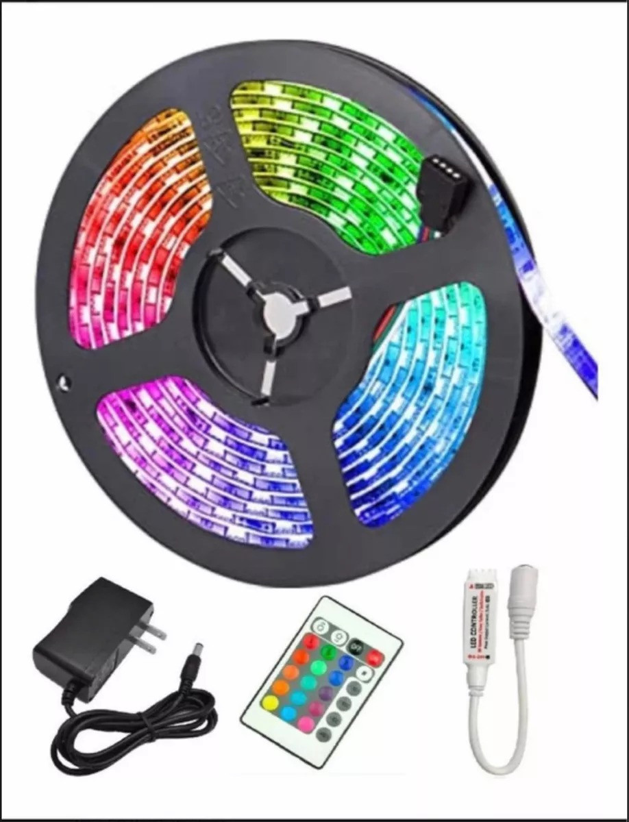 Cinta De Luz Led 5 Metros, Control, 16 C